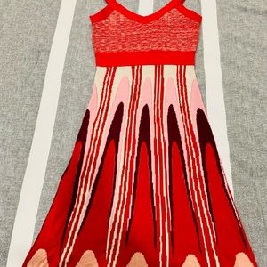 Wow Couture Red / Multi Color Design Dress Never Worn